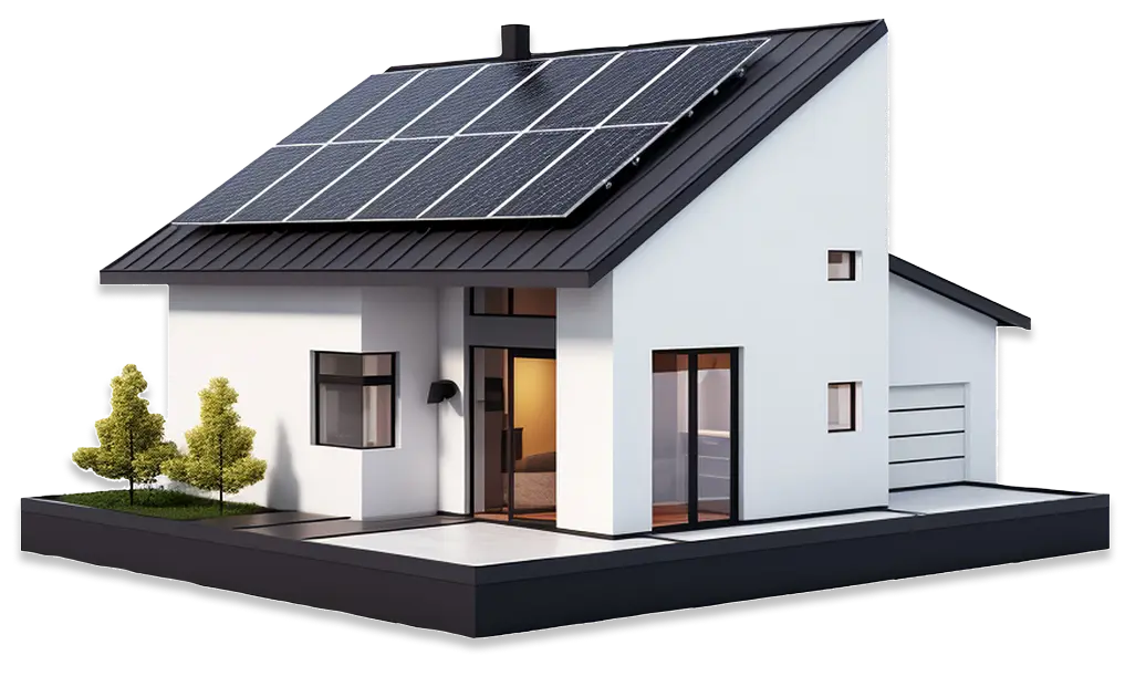 House with solar panels